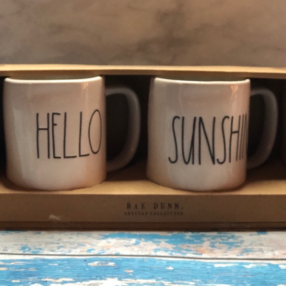 Rae Dunn Other - 2-PACK Rae Dunn HELLO & SUNSHINE Mug Set NEW